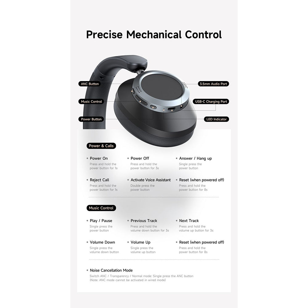 Handsfree Bluetooth McDodo HP-5821 T03, A2DP, ANC, Beige