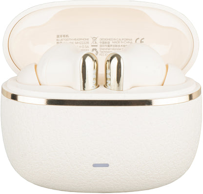Kit mains libres Bluetooth Monster Clarity 200, TWS, ANC, Crème Clair