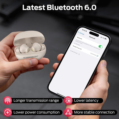 Bluetooth-Headset Monster N-Lite 310, TWS, Hellcreme
