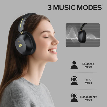 Bluetooth-Headset Monster Persona 6th, MultiPoint, A2DP, ANC, Schwarz