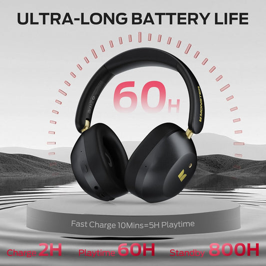Kit mains libres Bluetooth Monster Persona 6th, MultiPoint, A2DP, ANC, Noir