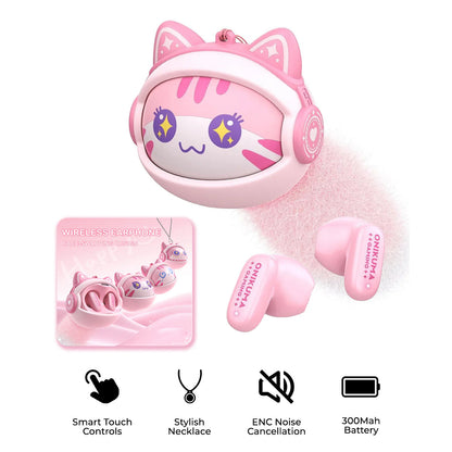 Casque Bluetooth mains libres Onikuma TX603, TWS, Rose