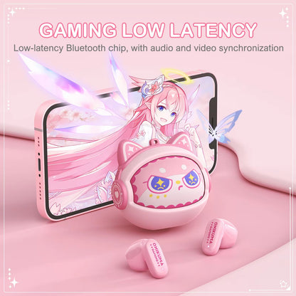 Casque Bluetooth mains libres Onikuma TX603, TWS, Rose