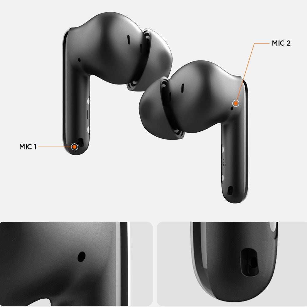 Handsfree Bluetooth Spigen SA2400, TWS, ANC, Schwarz