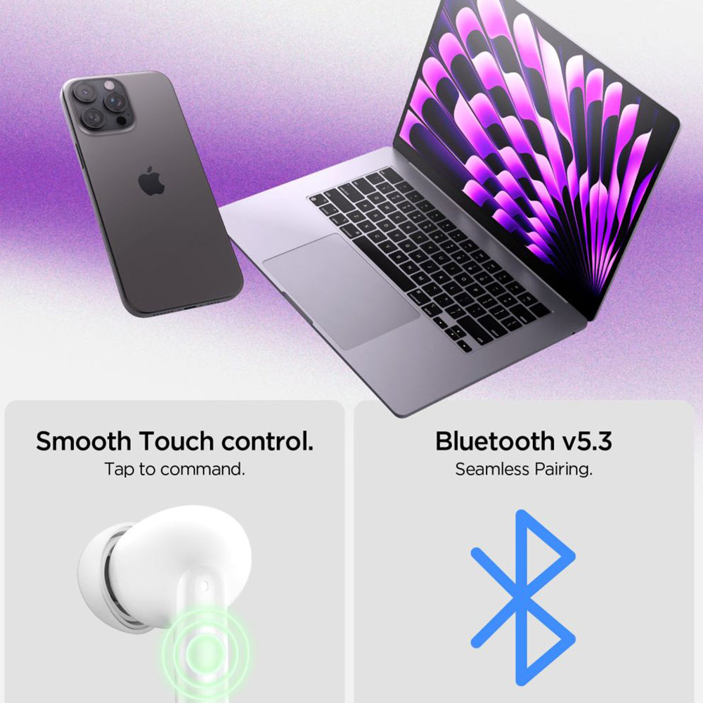 Handsfree Bluetooth Spigen SA2400, TWS, ANC, Schwarz