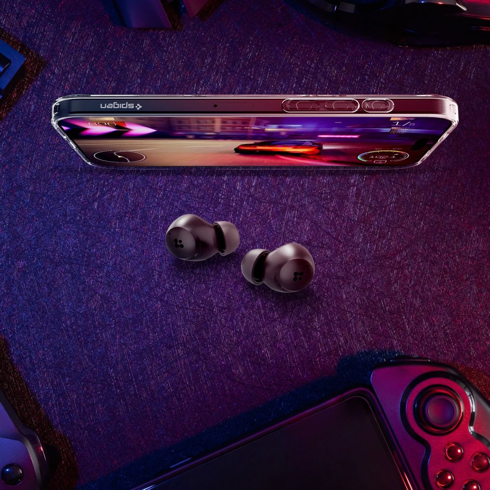 Handsfree Bluetooth Spigen SA2401, TWS, ANC, Schwarz