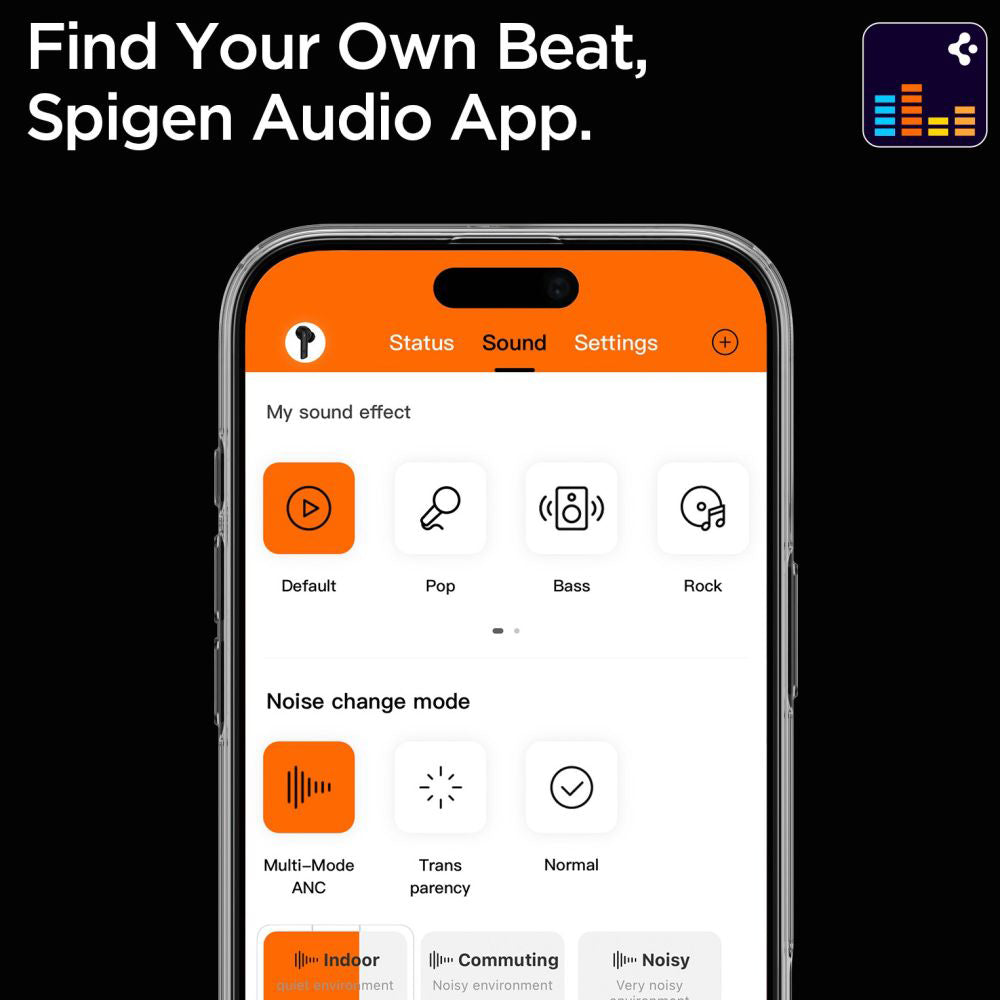 Handsfree Bluetooth Spigen SA2401, TWS, ANC, Schwarz