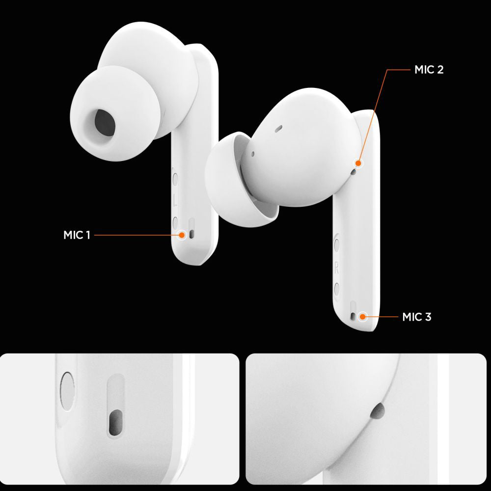Handsfree Bluetooth Spigen SA2402, TWS, ANC, Schwarz ASD07888