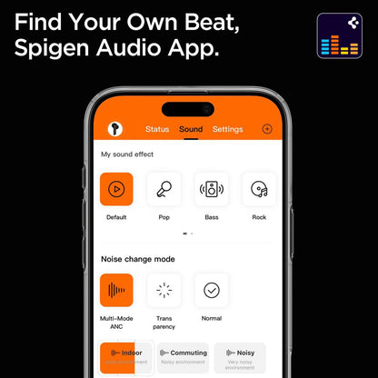Handsfree Bluetooth Spigen SA2402, TWS, ANC, Schwarz ASD07888