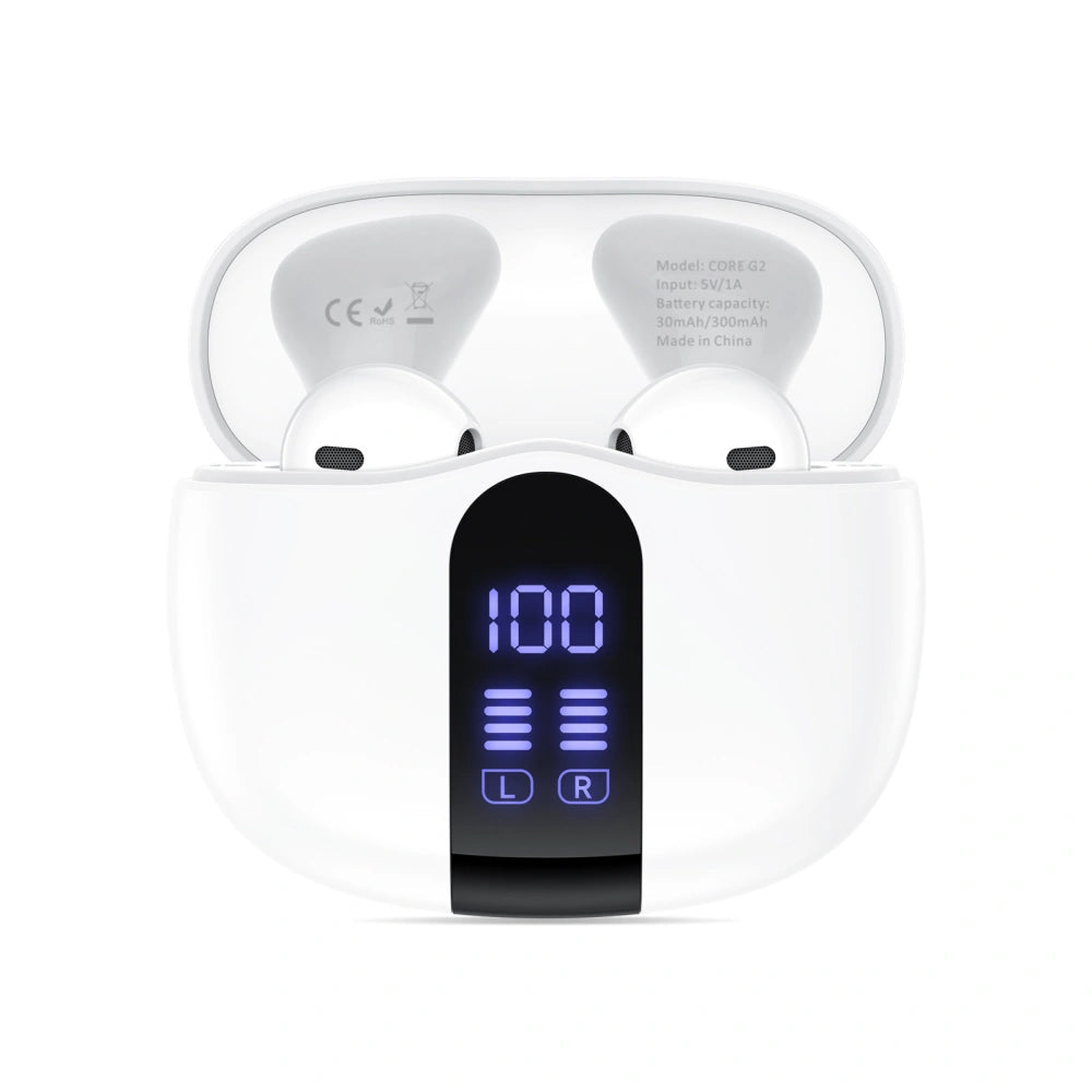Kit mains libres Bluetooth Tech-Protect Ultraboost Core G2, TWS, Blanc