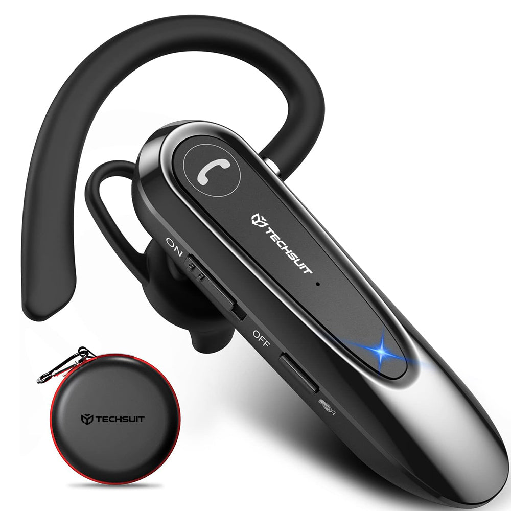 Kit mains libres Bluetooth Techsuit CB2 AirTalk, A2DP, Noir