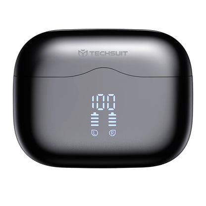 Kit mains libres Bluetooth Techsuit CW2 VelarX One, TWS, ANC, Noir