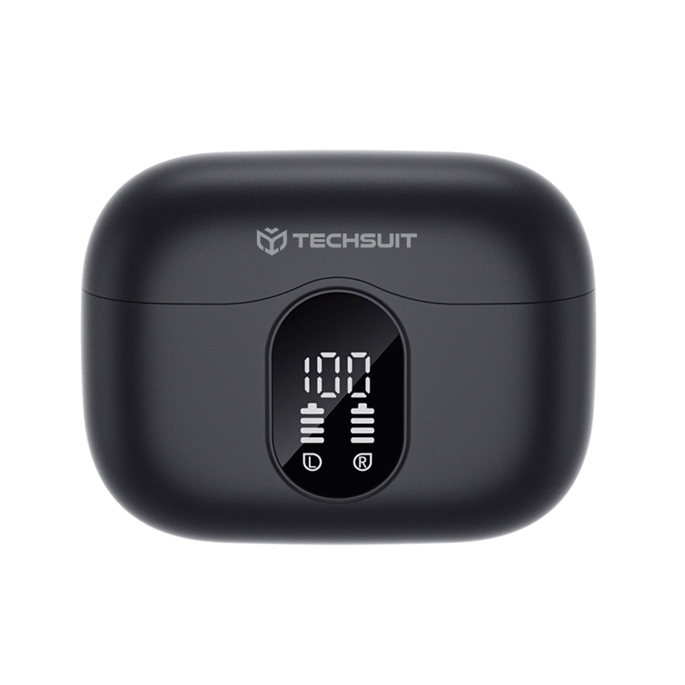 Bluetooth-Freisprecheinrichtung Techsuit CW3 WaveBeat 100, TWS, ANC, Schwarz