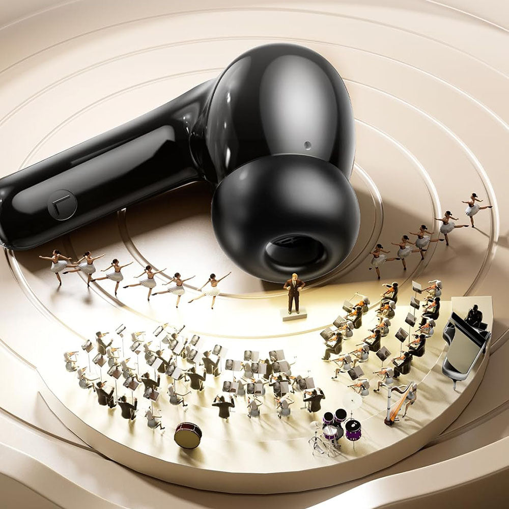 Bluetooth-Freisprecheinrichtung Techsuit CW3 WaveBeat 100, TWS, ANC, Schwarz