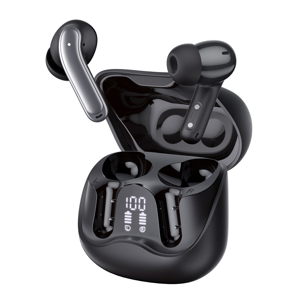 Kit mains libres Bluetooth Techsuit CW5 EchoFit Pro, TWS, ANC, MultiPoint, Noir