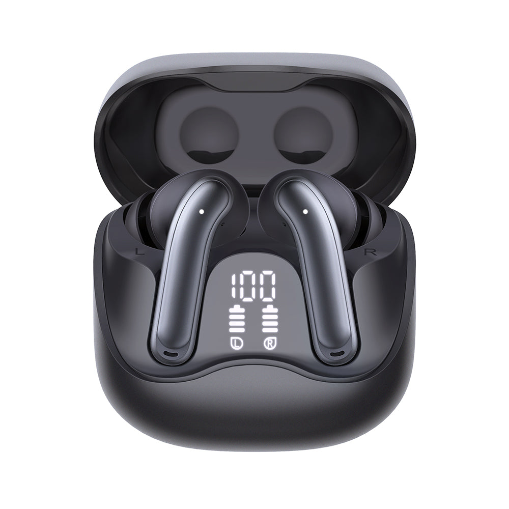 Kit mains libres Bluetooth Techsuit CW5 EchoFit Pro, TWS, ANC, MultiPoint, Noir