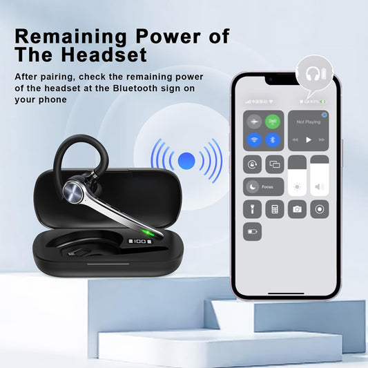 Casque Call Center Bluetooth Techsuit Hearyo A6L, Noir