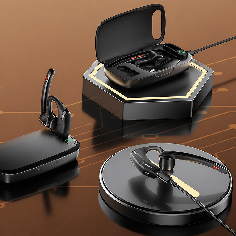 Bluetooth-Headset Techsuit SoundForce Pro G10 Call Center, A2DP, Schwarz