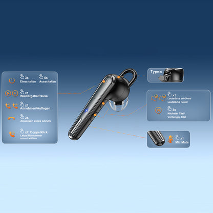 Freisprech-Bluetooth Techsuit Voicera CB3, A2DP, Schwarz