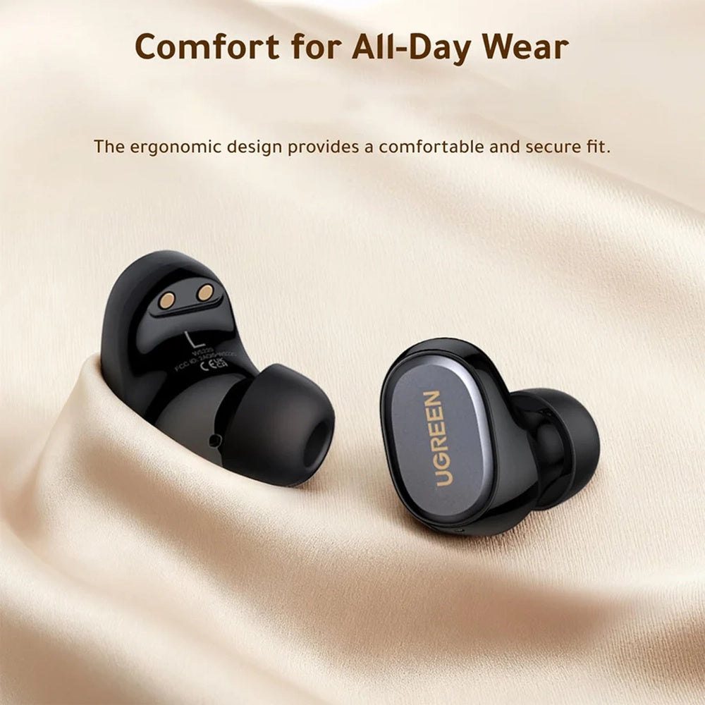 Freisprecheinrichtung Bluetooth UGREEN Dots (75628), TWS, MultiPoint, Schwarz