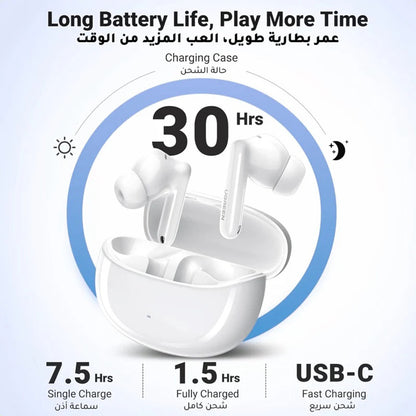 Kit mains libres Bluetooth UGREEN HiTune T3 Pro WS206, TWS, ANC, MultiPoint, Blanc
