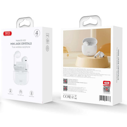 Écouteurs Bluetooth XO Design X33, TWS, Blanc