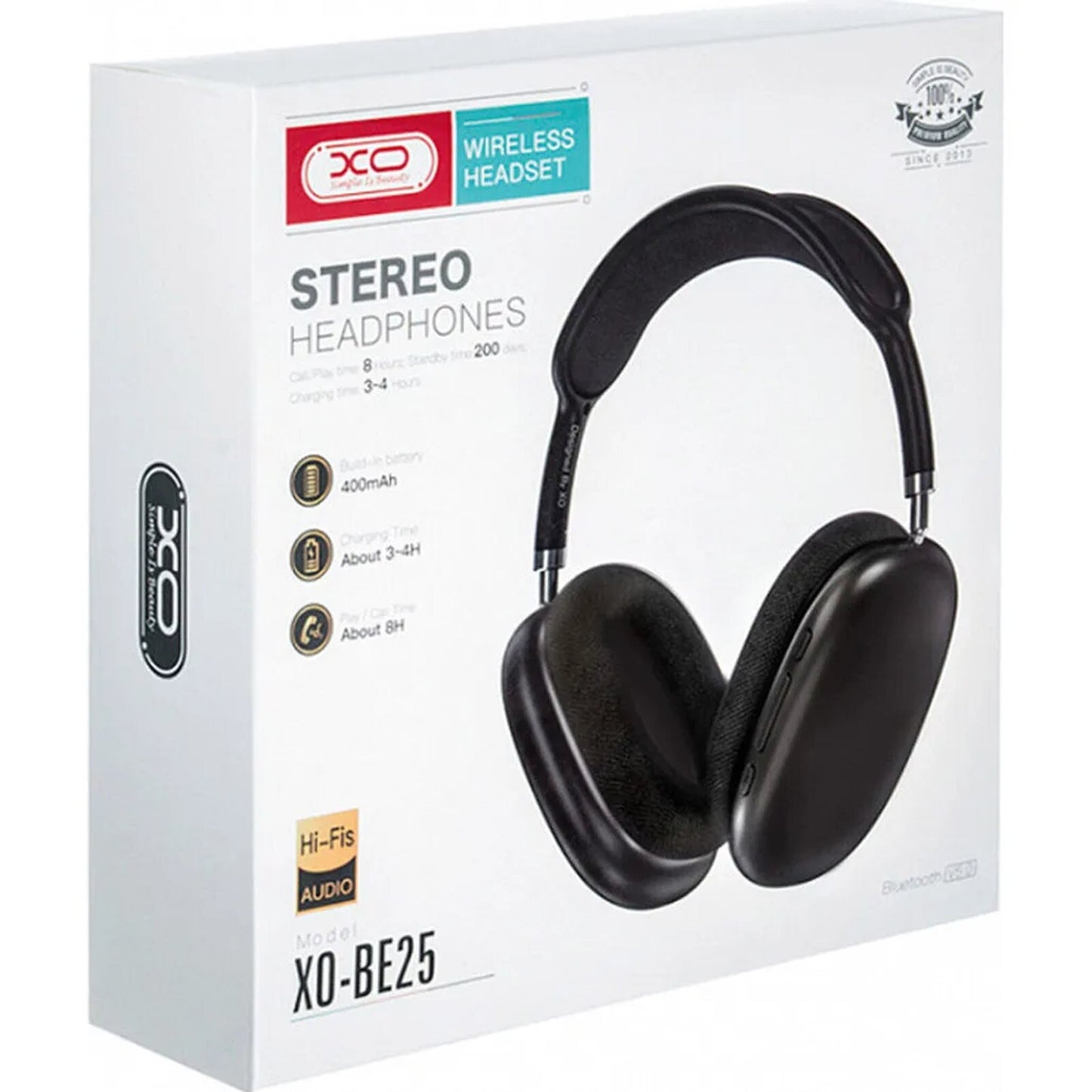 Kit mains libres Bluetooth XO Design BE25, A2DP, Noir