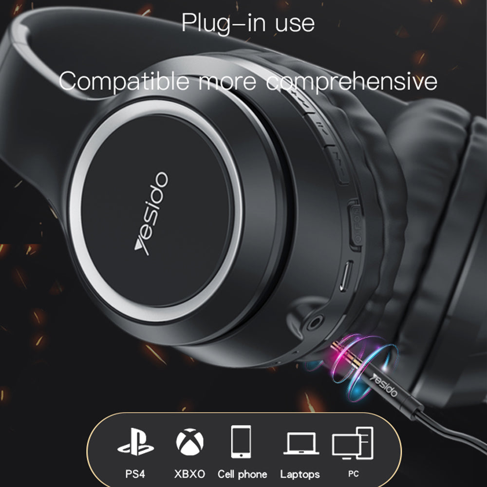 Kit mains libres Bluetooth Yesido EP03, A2DP, Noir