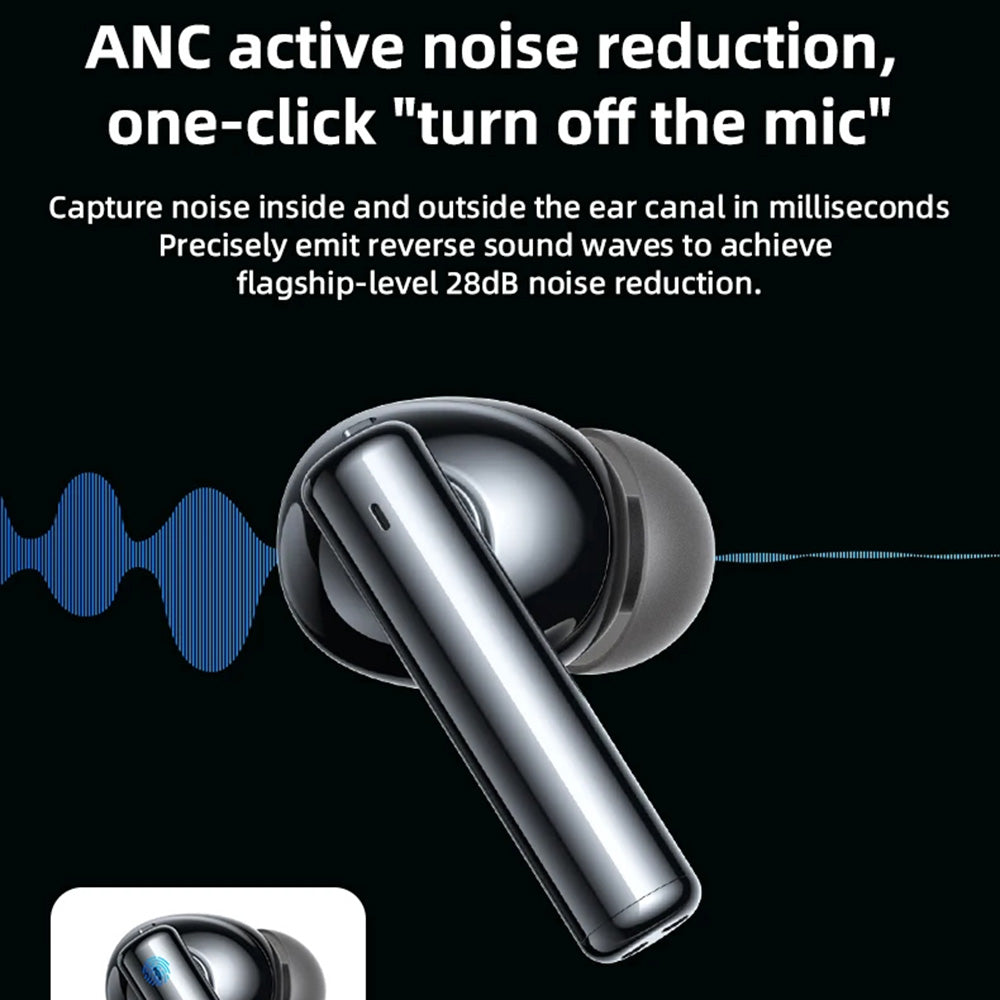 Handsfree Bluetooth Yesido TWS23, TWS, ANC, Schwarz