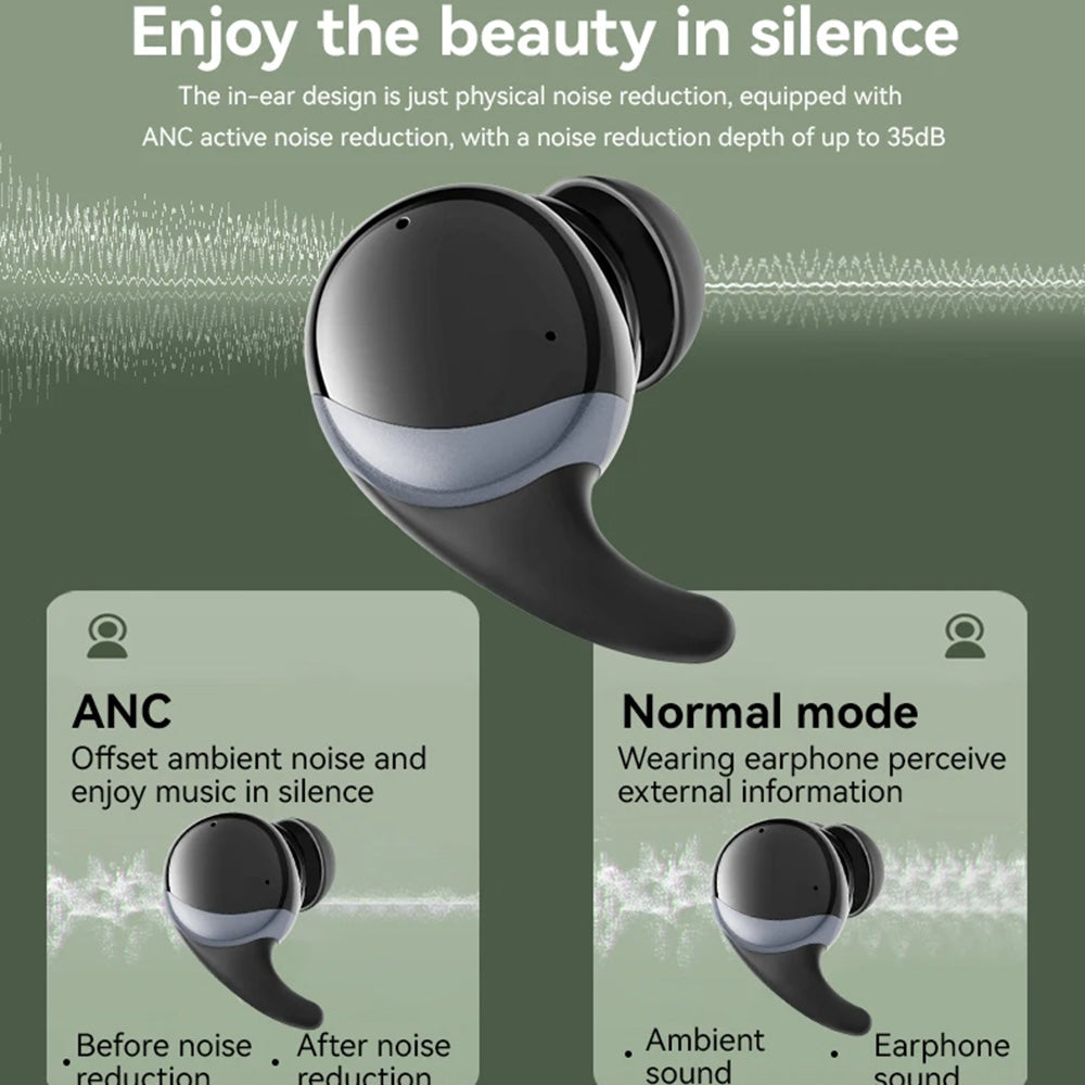 Handsfree Bluetooth Yesido TWS30, TWS, ANC, Black