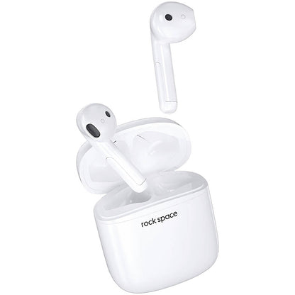 Kit mains libres Bluetooth Rock Space EB100, TWS, Blanc