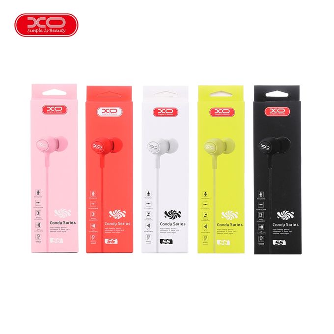 Écouteurs mains libres 3.5mm XO Design S-6 Candy, Blanc
