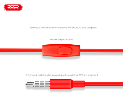 Écouteurs mains libres 3.5mm XO Design S-6 Candy, Blanc