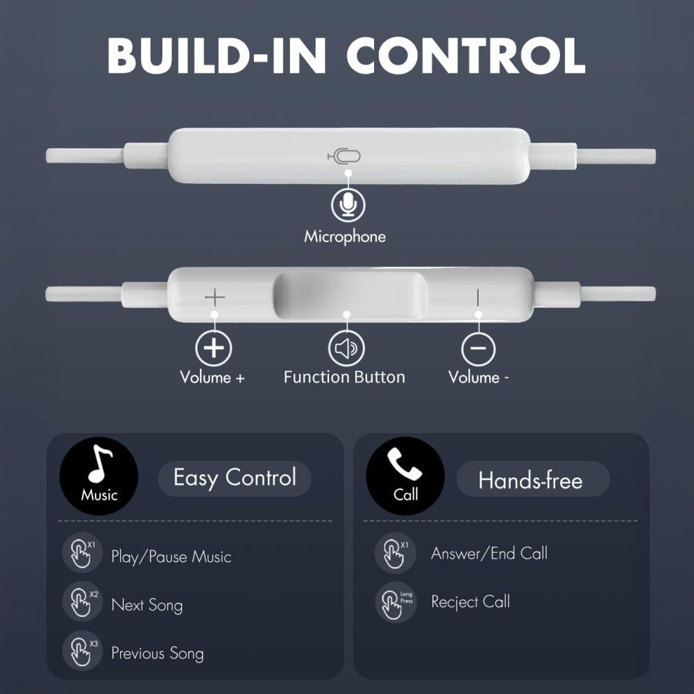 Handsfree Lightning Tech-Protect Ultraboost Core G2, Weiß