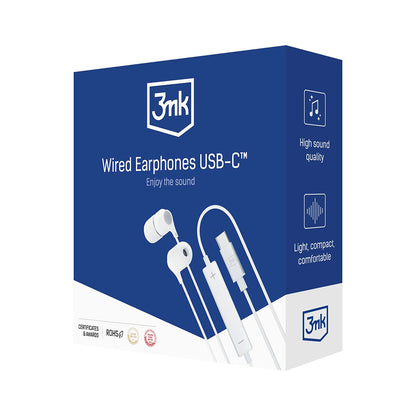 Kit mains libres USB-C 3MK, blanc 