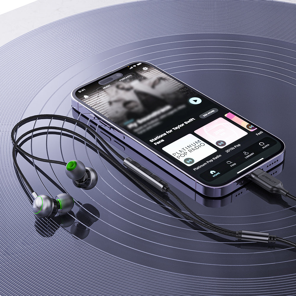 Handsfree USB-C Acefast L5, Schwarz