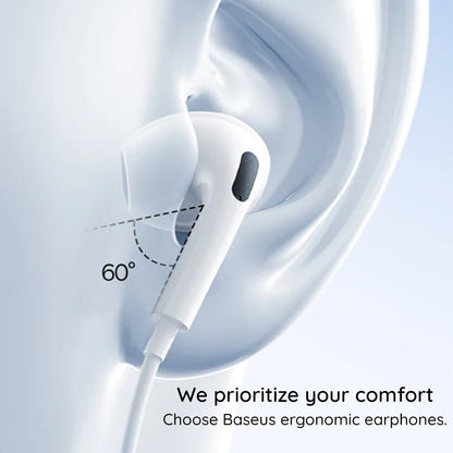 Handsfree USB-C Baseus Encok CZ19, Blanc A00182201213-00