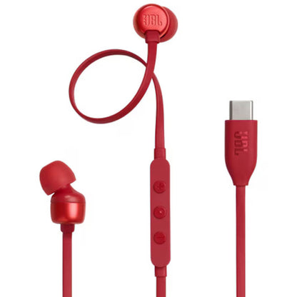 Écouteurs mains libres USB-C JBL Tune 310C, Rouge JBLT310CRED