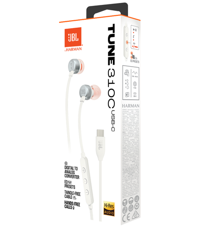 Freisprecheinrichtung USB-C JBL Tune 310C, Weiß JBLT310CWHT