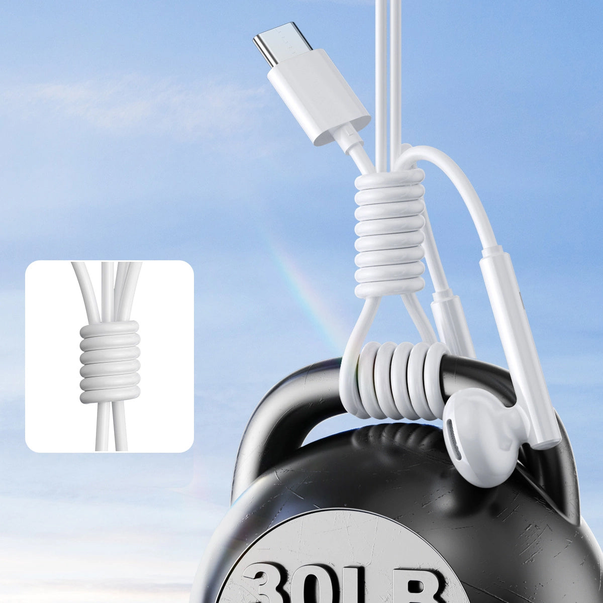 Écouteurs USB-C Joyroom JR-EC05, Blanc