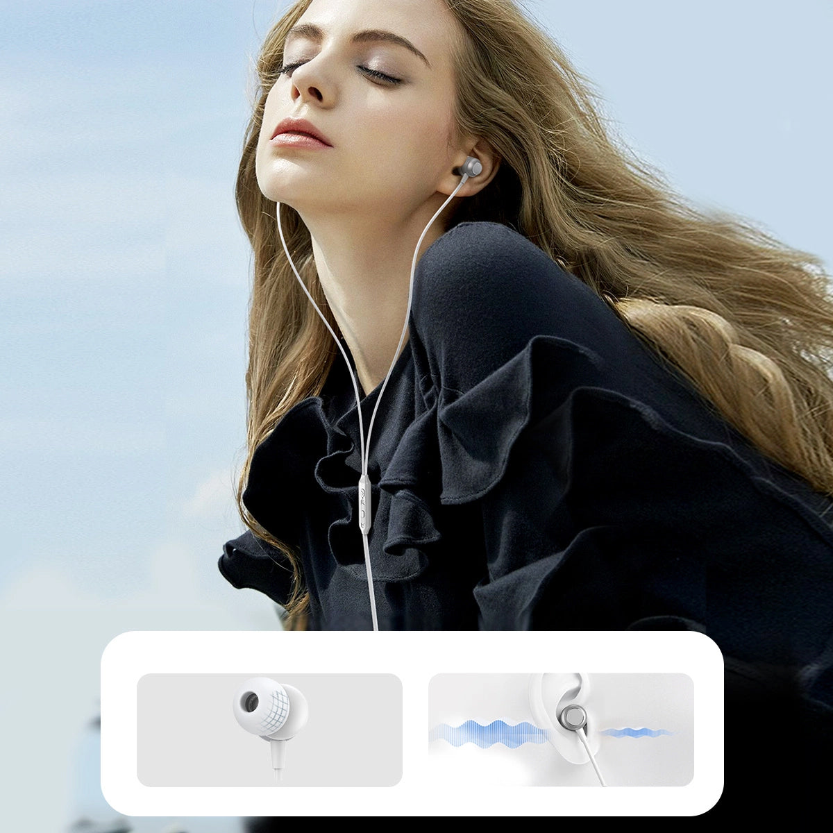 Écouteurs USB-C Joyroom JR-EC06, Argenté