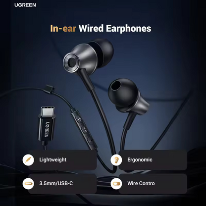 Kit mains libres USB-C UGREEN EP105, Noir