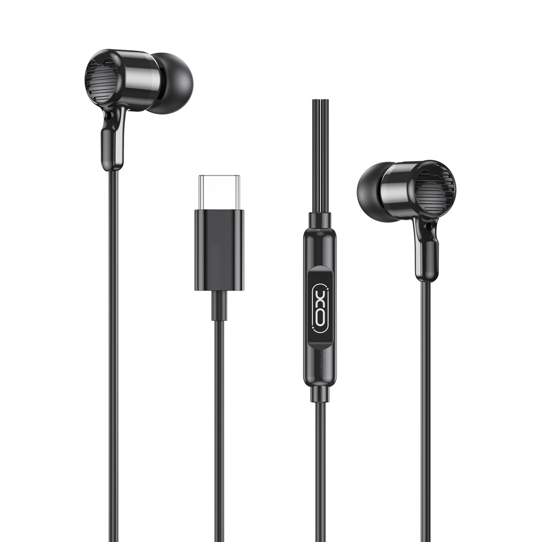 Écouteurs mains libres USB-C XO Design EP81, Noir