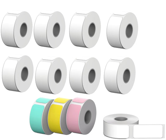 Rouleau d'étiquettes autocollantes pour imprimante Label Era, lot de 12 pièces