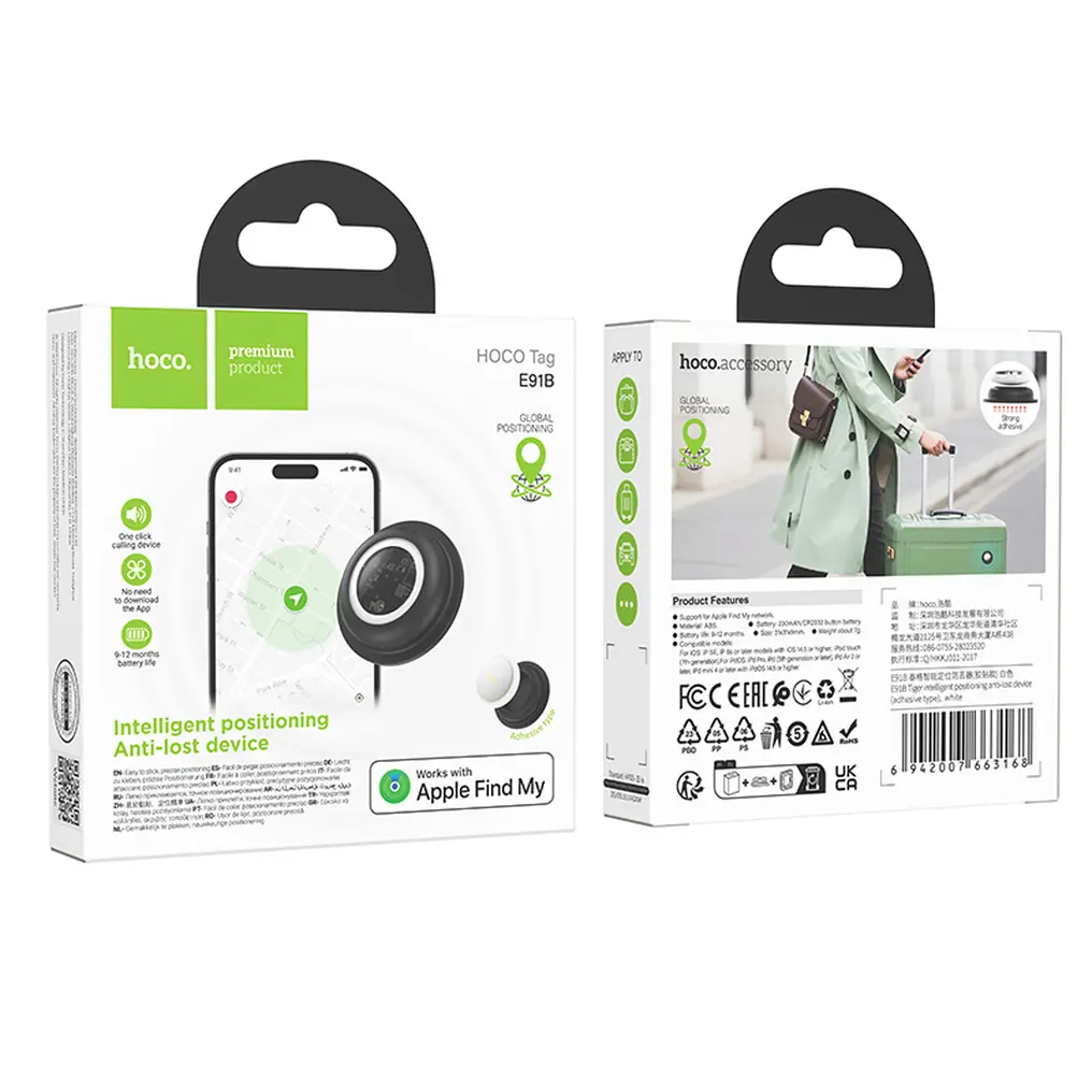 HOCO SmartTag E91B pour iOS Series, Blanc