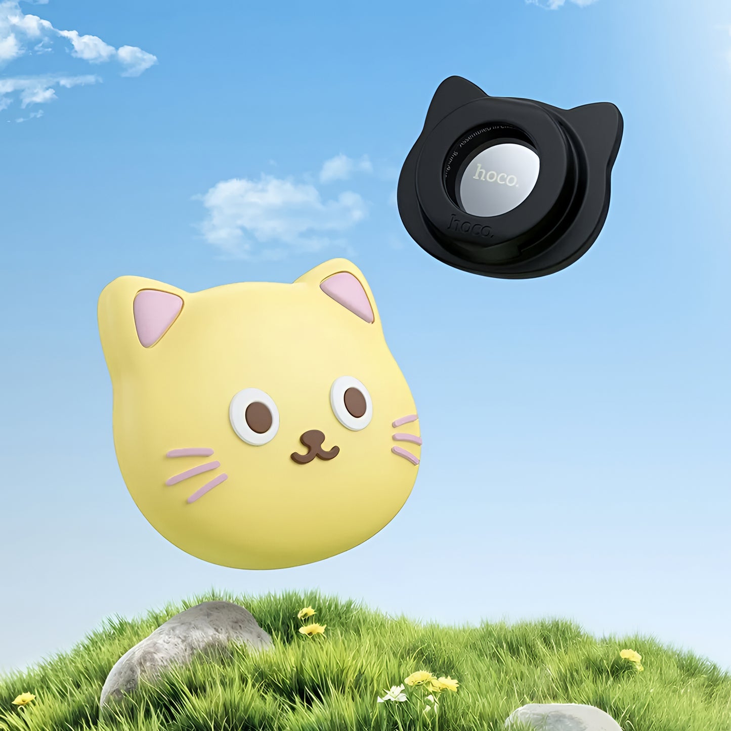 HOCO SmartTag E91D Cat für iOS-Serien, Schwarz