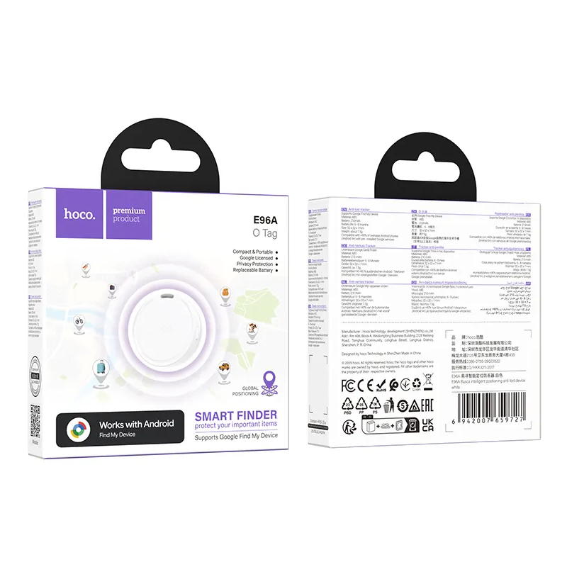 HOCO SmartTag E96A pour la série Android, Blanc