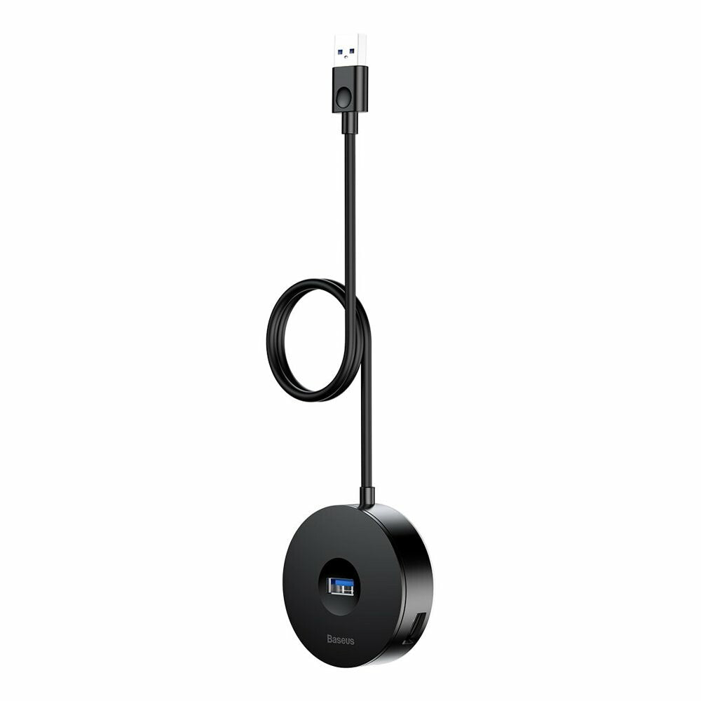 Baseus Runder USB-Hub, 3 x USB-A - 1 x USB-A 3.0, 1m, Schwarz CAHUB-U01 CAHUB-U01