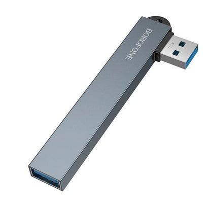 Hub USB Borofone FH1, 4 en 1, Gris