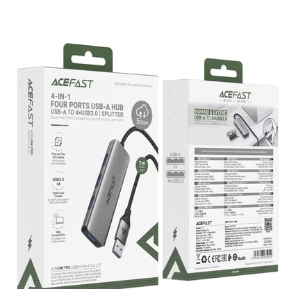 Hub USB Acefast J17, 4 en 1, Gris